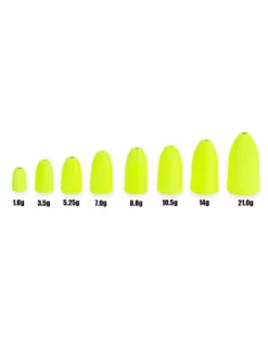 Camo Lures Camo Tungsten Bullet Weight Chartreuse
