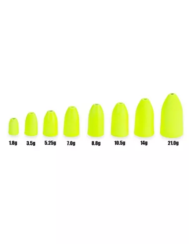 Camo Lures Camo Tungsten Bullet Weight Chartreuse