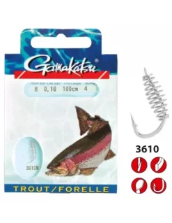 Gamakatsu BKD-3610N Trout Spiral Hooklength