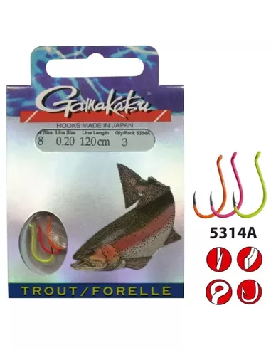 Gamakatsu Trout Bkd-5314A Hooklength - 120cm